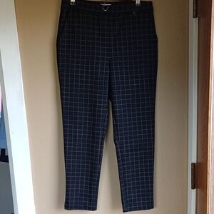 Calvin Klein Plaid Checker Straight Stretch Career Pant Size M